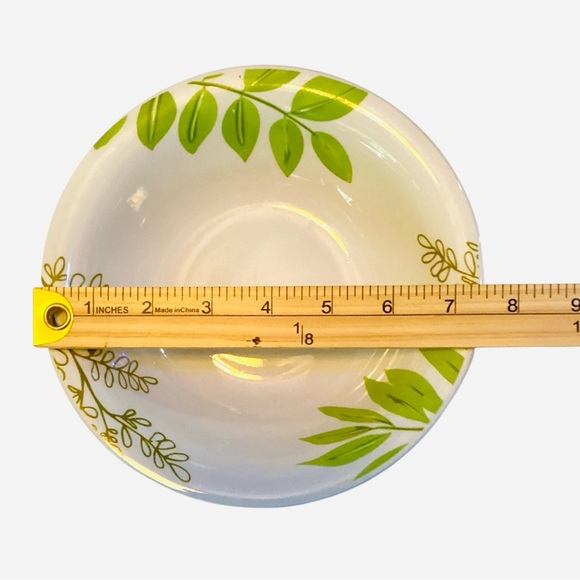 Royal Norfolk Greenbrier Green Leaves 7.5" Soup /Cereal/Pasta Bowls Set Of 2 - Picture 3 of 6